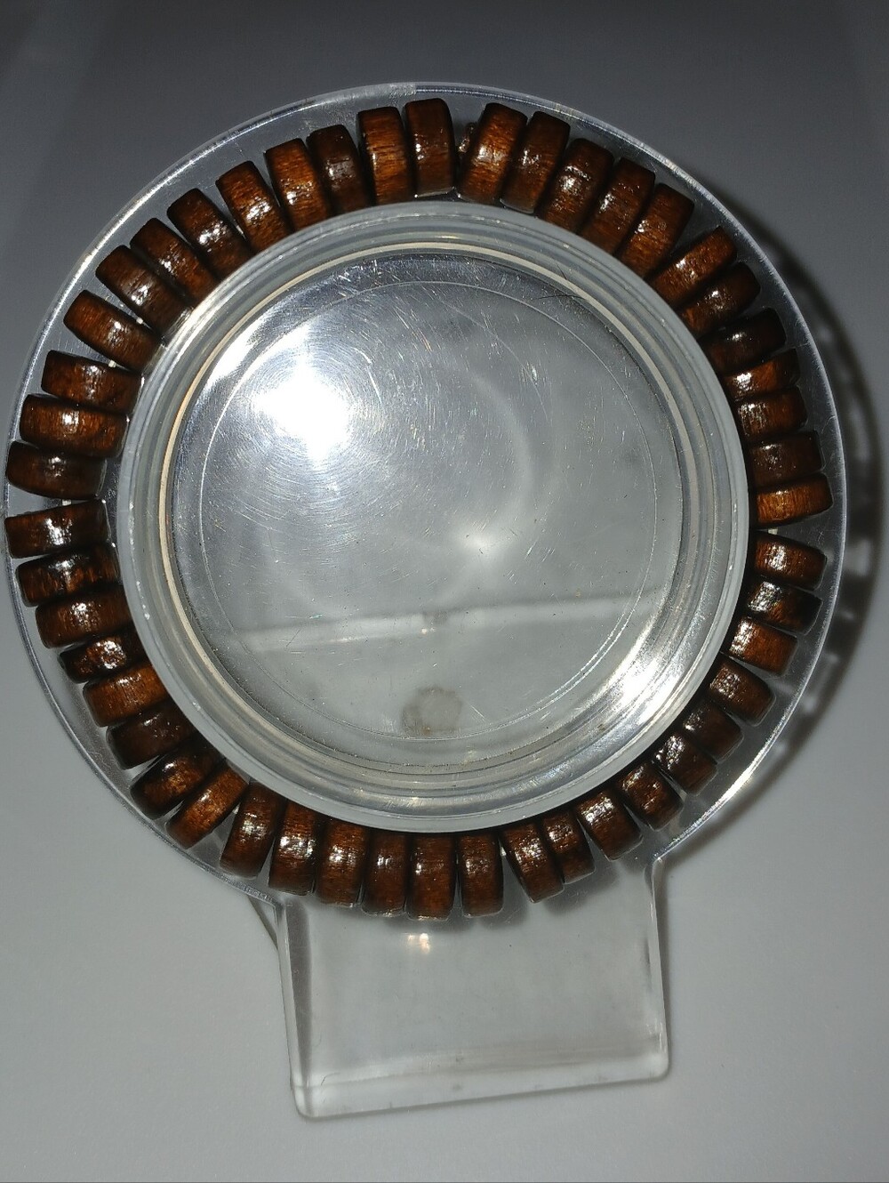 NWT Handcrafted Unisex Brown Wooden Bead Bracelet.